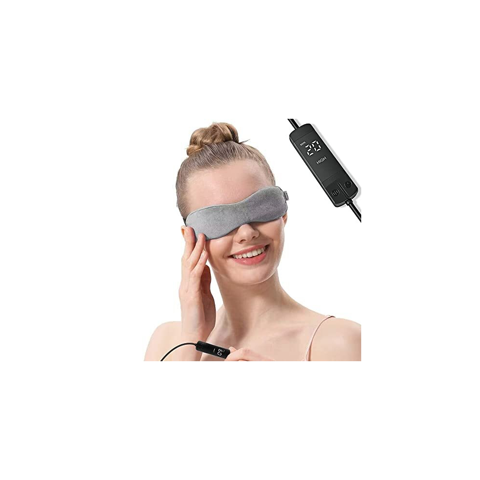 Aroma Season Gray Moist Heated Eye Mask For Blepharitis And Dry Eyes Treatment, Warm Therapy To Unclog Glands, Relieve Stye Eye, Dry Eye Syndrome And Mgd (Gray)