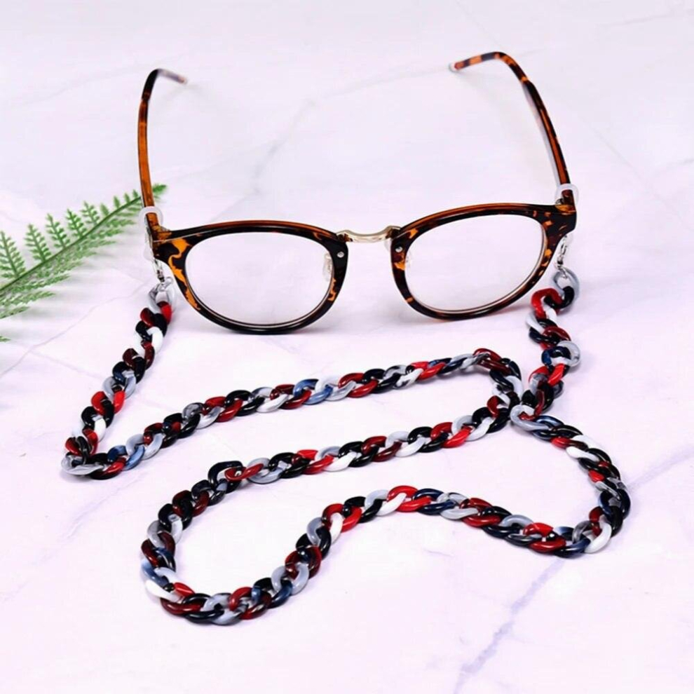 1Pc Women Acrylic Sunglasses Chain Anti Slip Reading Eyewears Ribbon Clip Mask Holder Neck Strap Lanyard