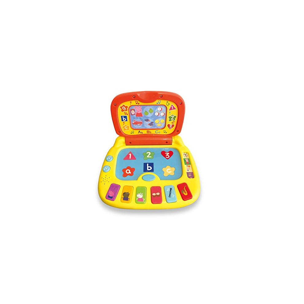 PP02 Peppa's Laugh & Learn Toy Laptop for Kids-Interactive Learning & Child Development, Colours, Shapes, Letters & Numbers Recognition-Features 4 Fun