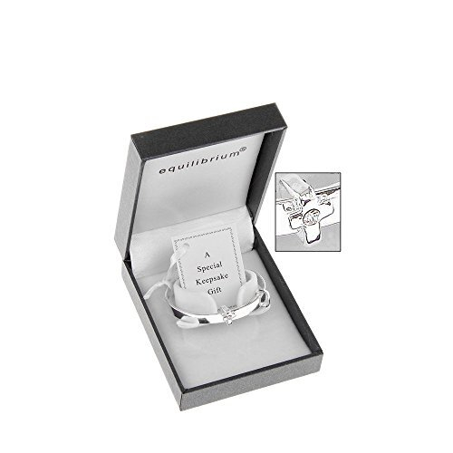 Silver Plated Christening or New Baby Bangle (6780) 1