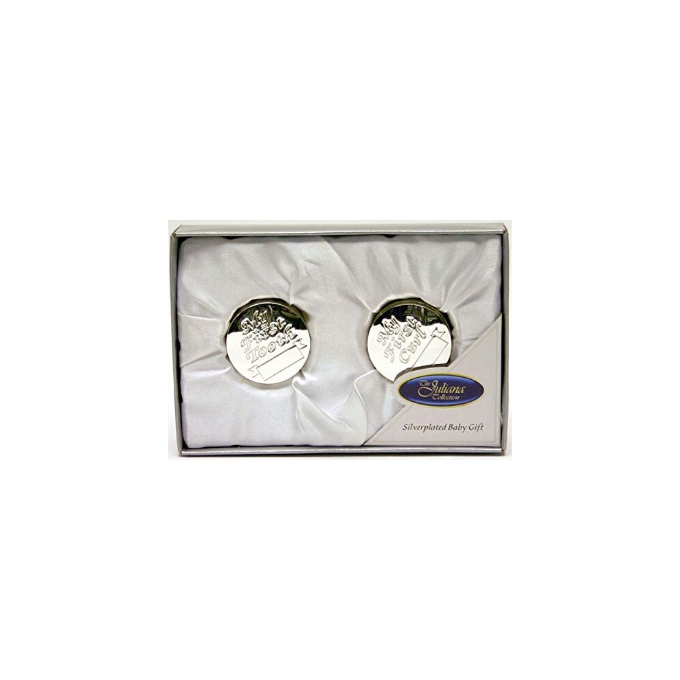 Silver Plated First Tooth and First Curl Boxes 6312TC