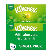 Balsam Facial Tissues - Pack of 12 Tissue Boxes - Balm Tissues Protect and Soothe Your Nose when You've Got a Cold - Balmcare with Aloe Vera,
