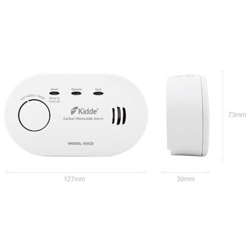 KIDDE 5CO Battery Powered Carbon Monoxide Alarm 10 Year Life 2