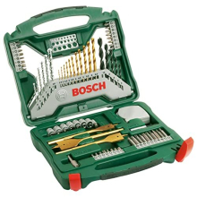 Bosch 70-Piece X-Line Titanium Drill & Screwdriver Bit Set for Wood, Masonry & Metal - Includes Case 2607019329