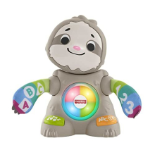 Fisher-Price Linkimals Smooth Moves Sloth - UK English Edition, interactive toy with lights, music, learning content and motion for baby ages 9