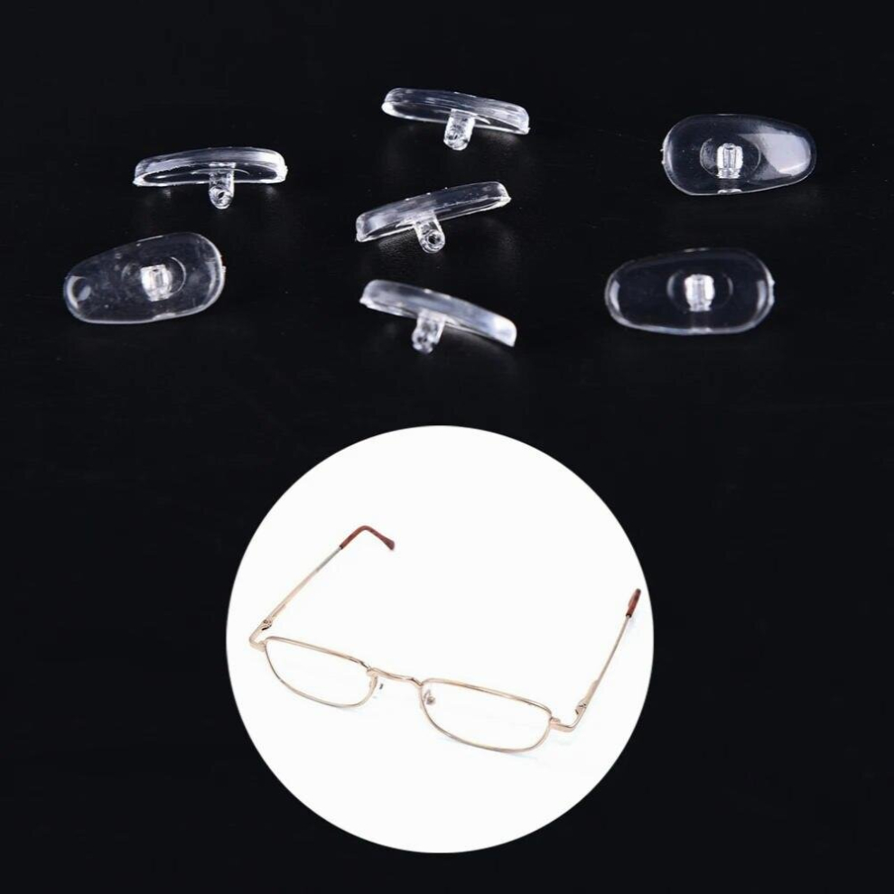 Multicoloured 50 Pairs Screw-On Oval Silicone Nose Pads For Eyeglass Sunglass