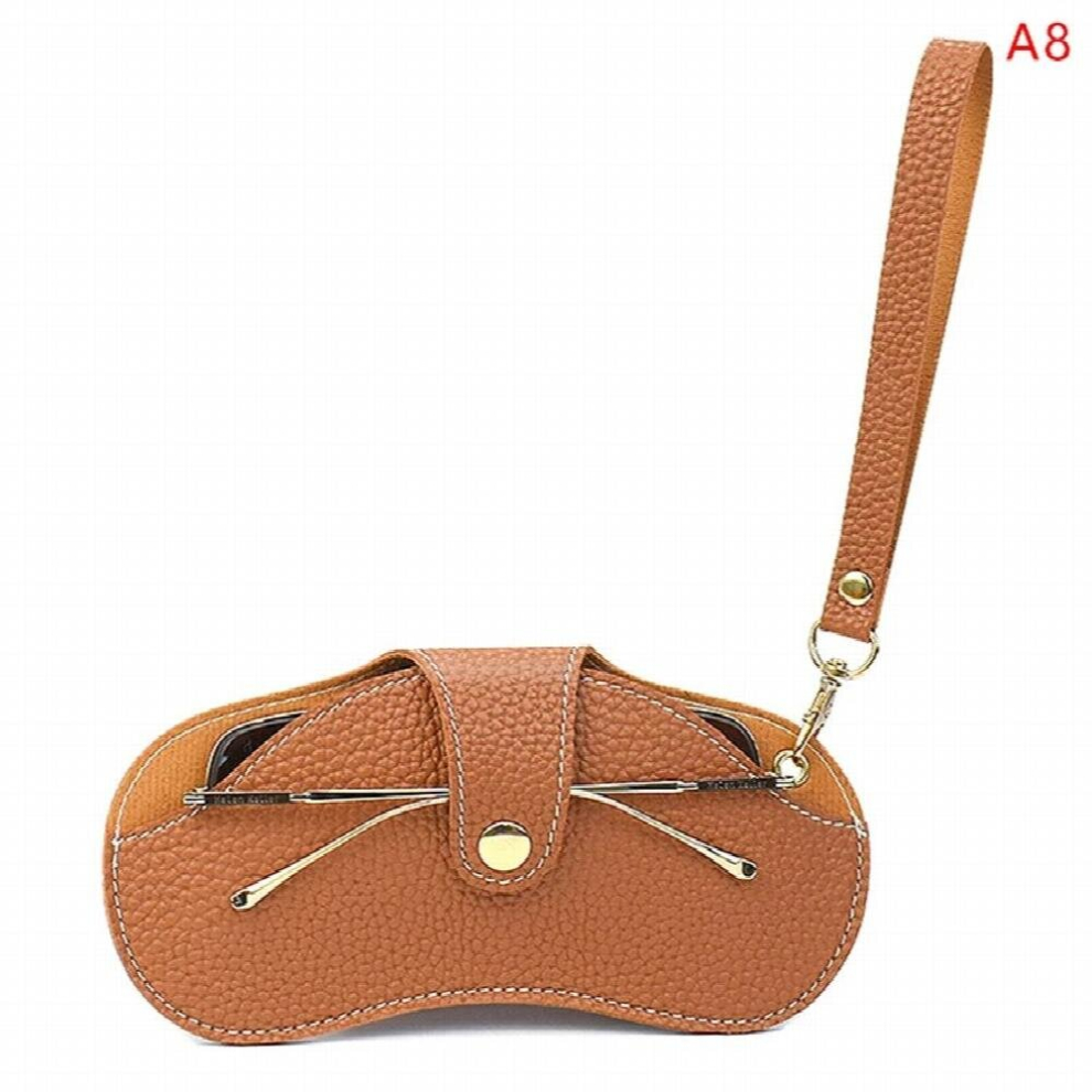 Simplicity Snap Glasses Case PU Leather Eye Glasses Container Cover Portable Sunglasses Storage Box Ultra-thin Glasses Case