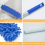 Microfiber Duster, Feather Duster Cleaning Kit with Telescoping Extension Pole 100 Inch, Reusable Bendable Dusters, Washable Lightweight Dusters for 4
