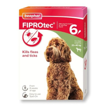 | FIPROtec Spot-On for Large Dogs (20–40kg) | Kills Fleas & Ticks | Vet Strength Treatment | 6 Pipettes
