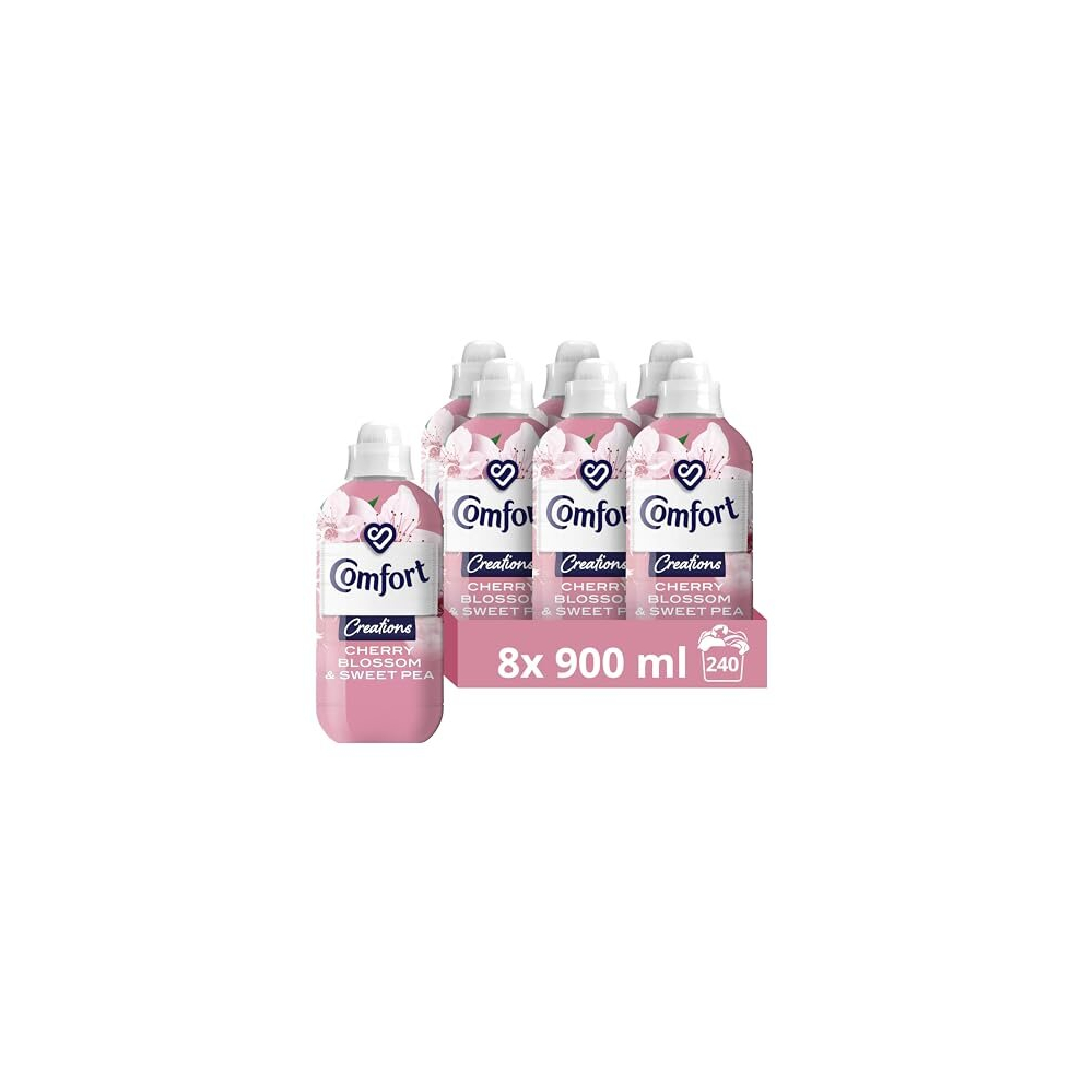 Creations Cherry Blossom & Sweet Pea Fabric Conditioner with Stay Fresh technology for 100 days of freshness + fragrance* 8 x 30 washes (240 total)