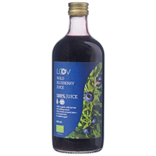 Wild Blueberry Juice Organic, 500 ml, Wild-Crafted from Nordic Forests, High in Antioxidants, 100% from Directly Pressed Blueberries, Not from