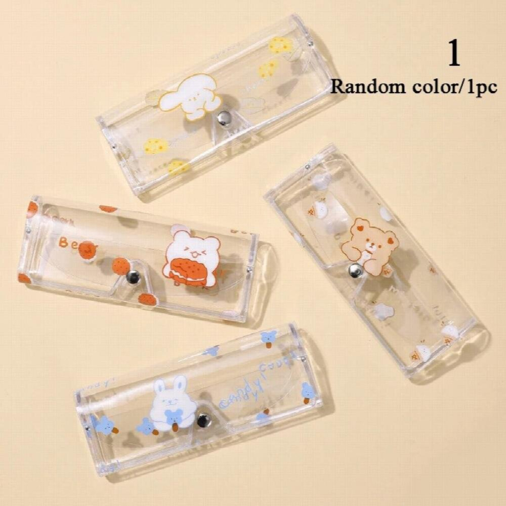 Multicoloured Transparent Cartoon Pvc Sunglasses Box For Glasses Bear Rabbits Fruits Eye Glasses Plastic Case Sun Glasses Box Accessories