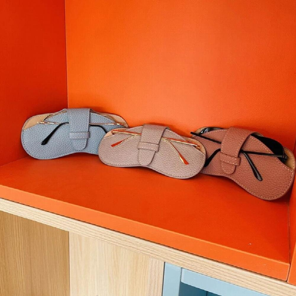 Portable Eyewear Bag Ins Style Creative Pu Leather Eye Glasses Case Sunglasses Storage Bag Myopic Glasses Protective Cover
