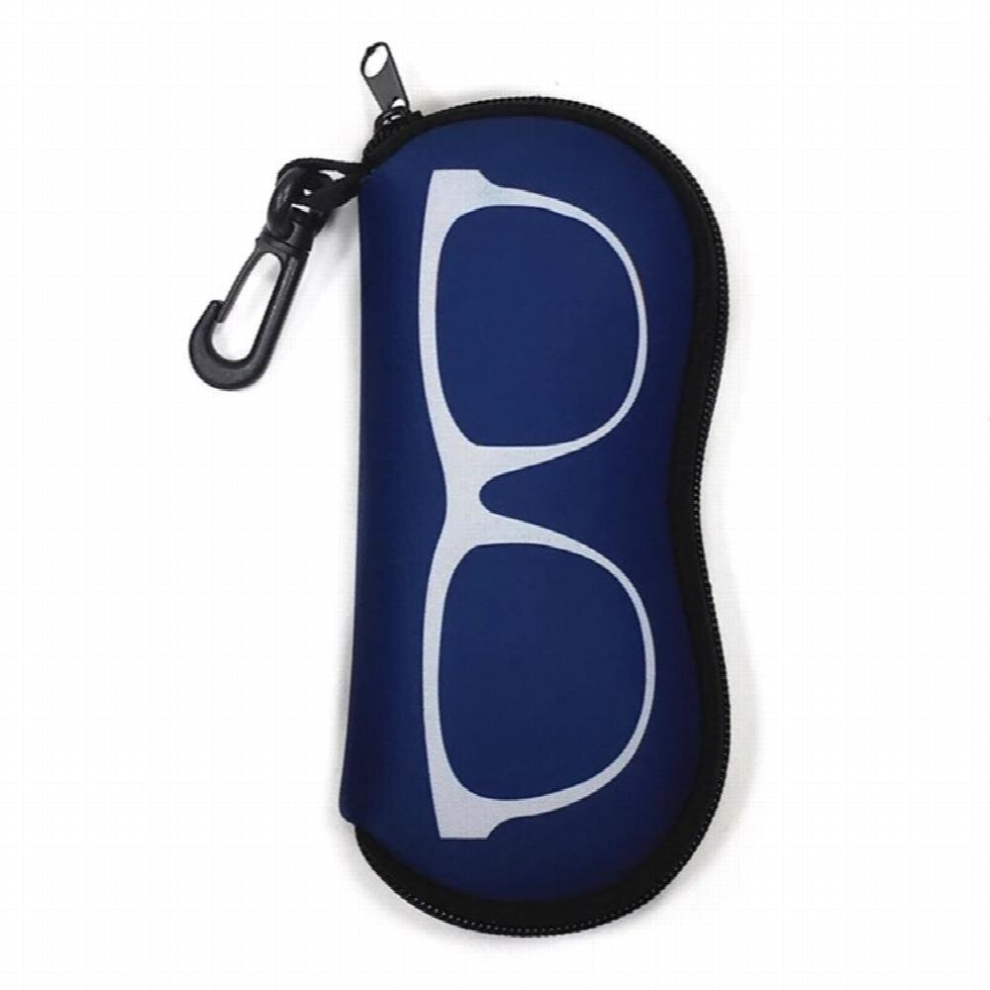 Sunglasses Soft Neoprene Pouch Zipper Bag with Clip for Backpack Belt