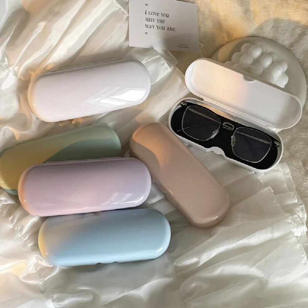 White Glasses Case Solid Plastic Sunglasses Glasses Box Hard Eyeglasses Case Reading Glasses Case Eyeglass Case 1Pc