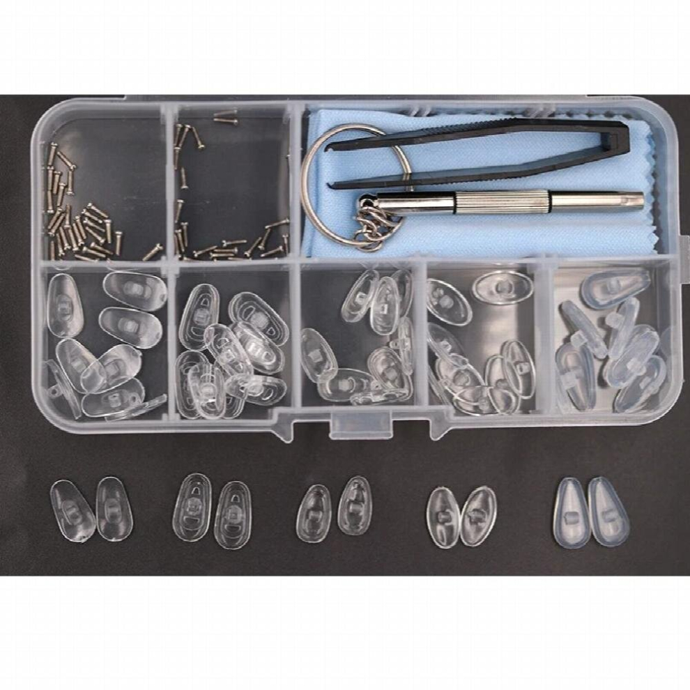Silicone Nose Pads Eyeglasses Sunglasses Screws For Glasses Optical Repair Kit