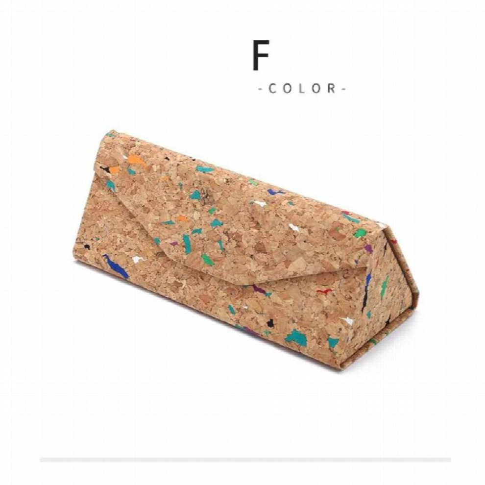 Triangle Glasses Box Retro Folding Sunglasses Case PU Waterproof Strong Magnet Eyewear Protective Organizer