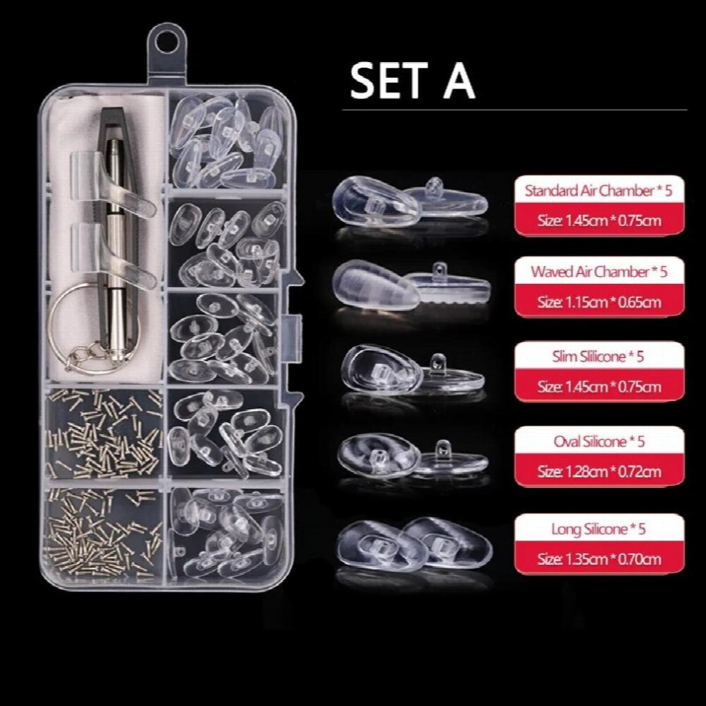 Glasses Sunglasses Men Women Screws Nuts Nose Pad Optical Repair Tool Assorted Kit