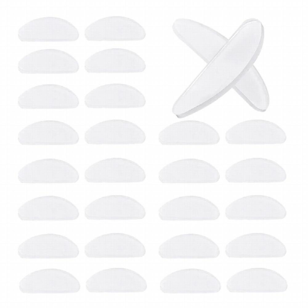 Multicoloured 18 Pairs Eyeglasses Nose Pads Glasses Adhesive Silicone Anti-Slip Nosepads For Eyeglass Glasses Sunglasses (Transparent, 1.5Mm)