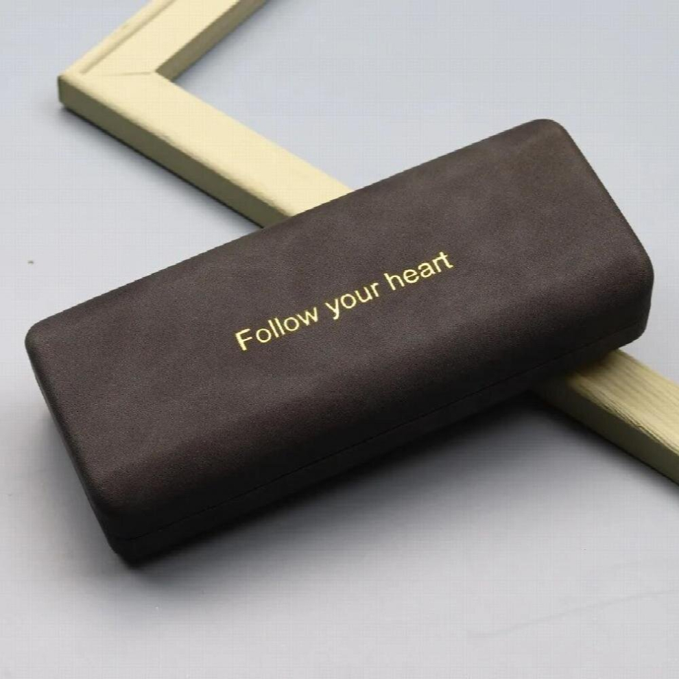 PU Leather Glasses Metal Square Portable Sunglasses Case Women Men Durable Eyewear Storage Box