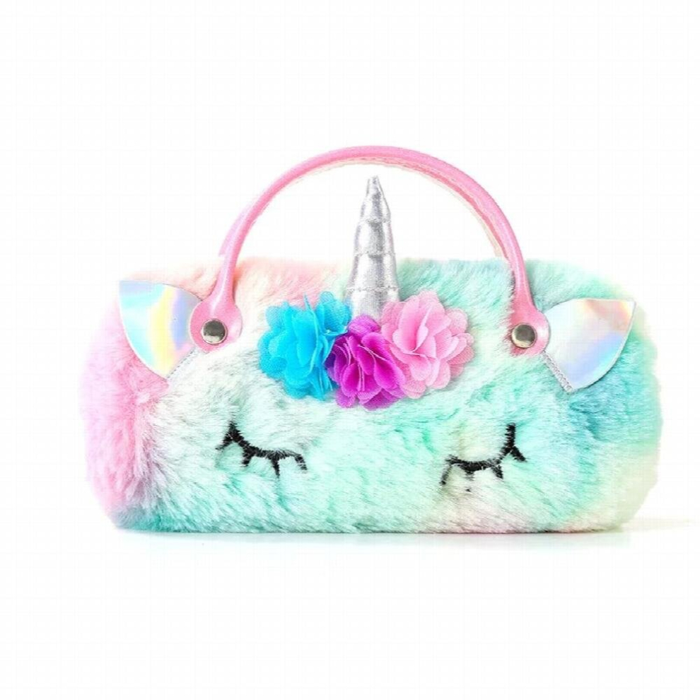 Protable Plush Unicorn Glasses Case Cartoon Glasses Box Spectacle Case Sunglasses Box Pouch Carry Bag Gift