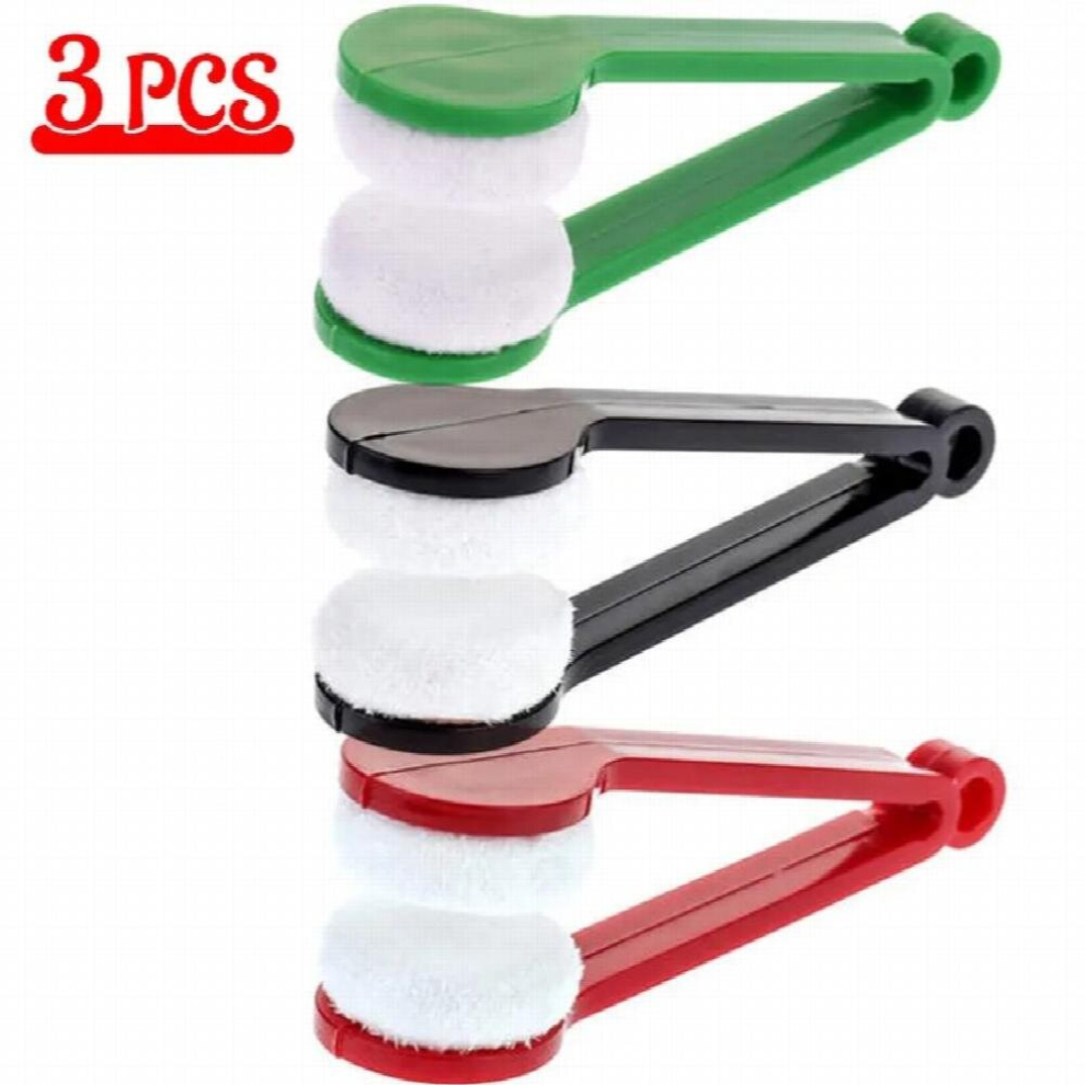 Portable Multifunctional Glasses Cleaning Rub Eyeglass Sunglasses Spectacles Microfiber Cleaner Brushes Wiping Tools Mini