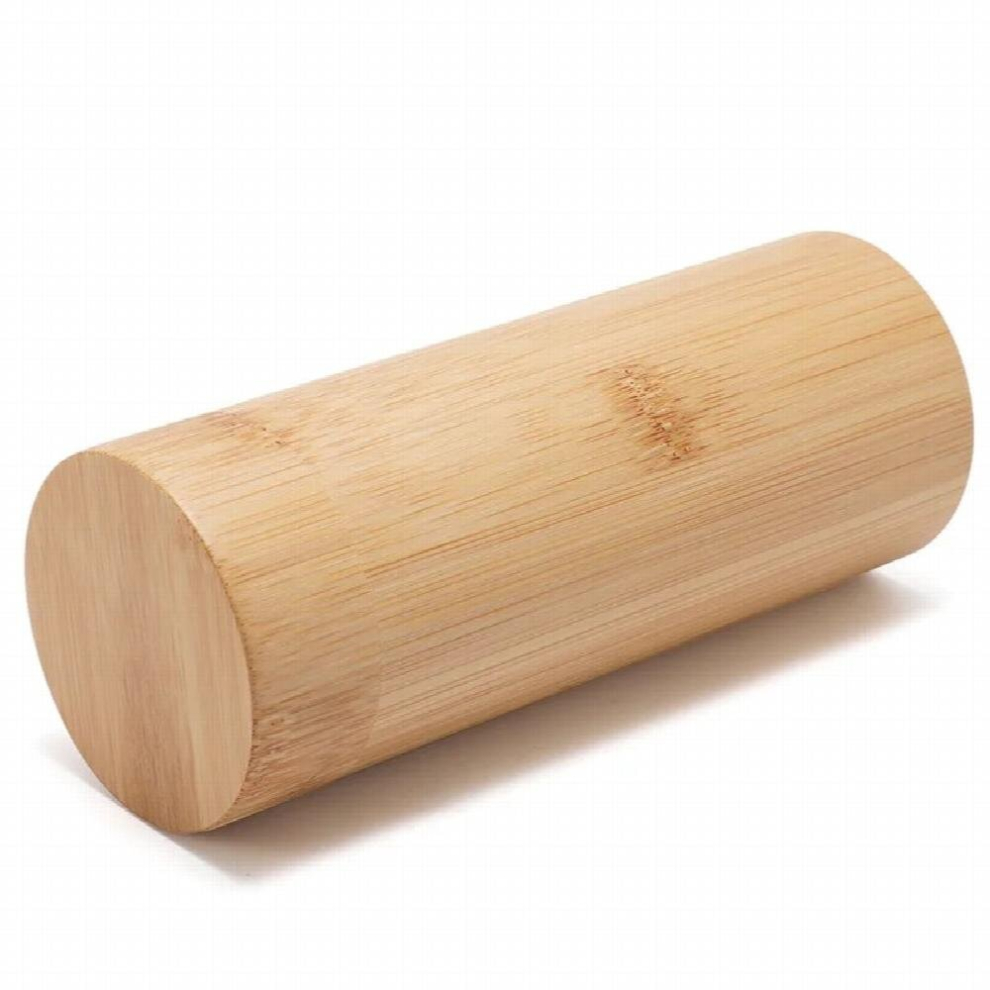 Vintage Bamboo Eyeglasses Box Flat Bottom Cylinder Bamboo Glasses Case Portable Sunglasses Myopia Glasses Storage Box