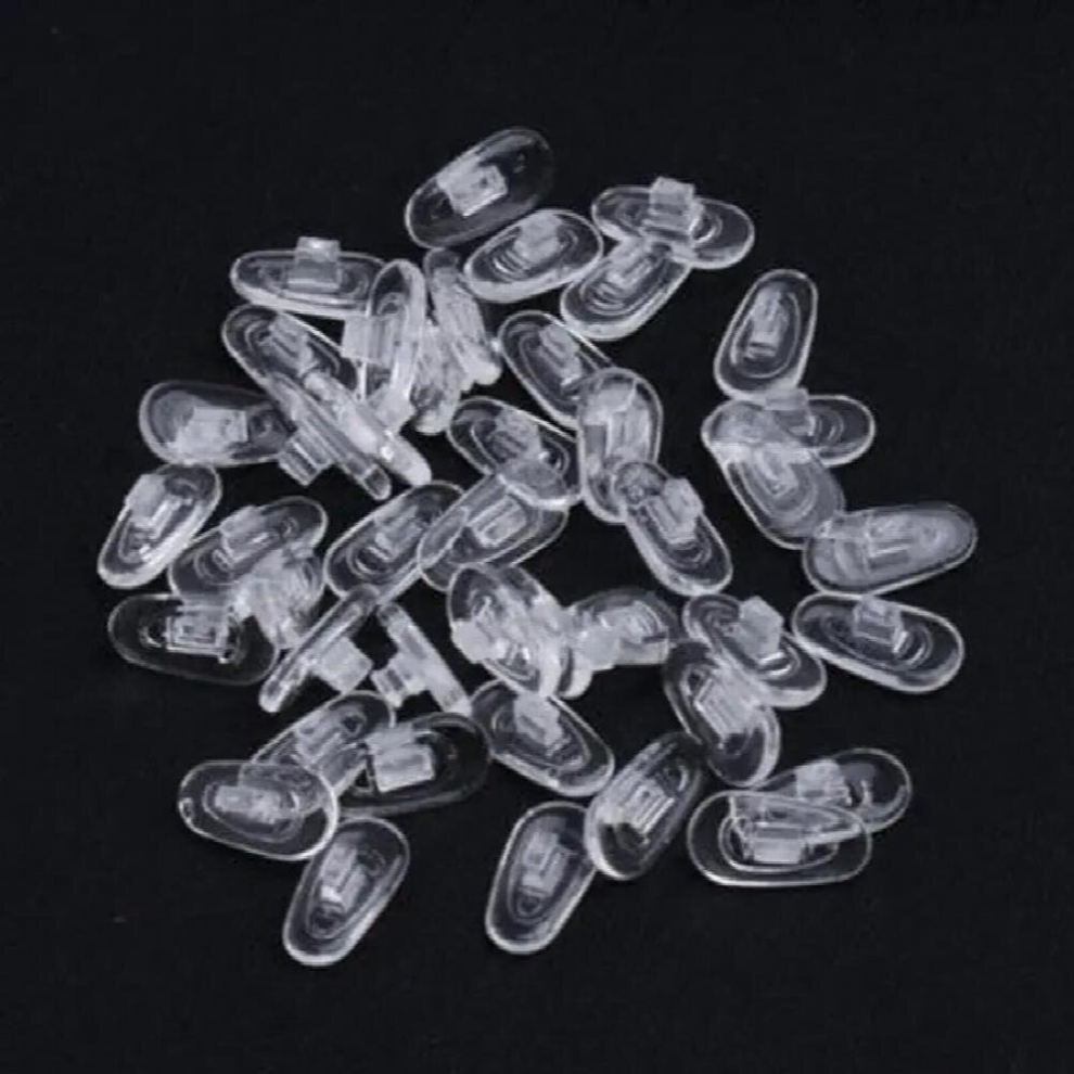 Multicoloured 25 Pairs Of Universal Anti-Slip Soft Silicone Sunglasses Eyeglasses Nose Pads (Transparent)