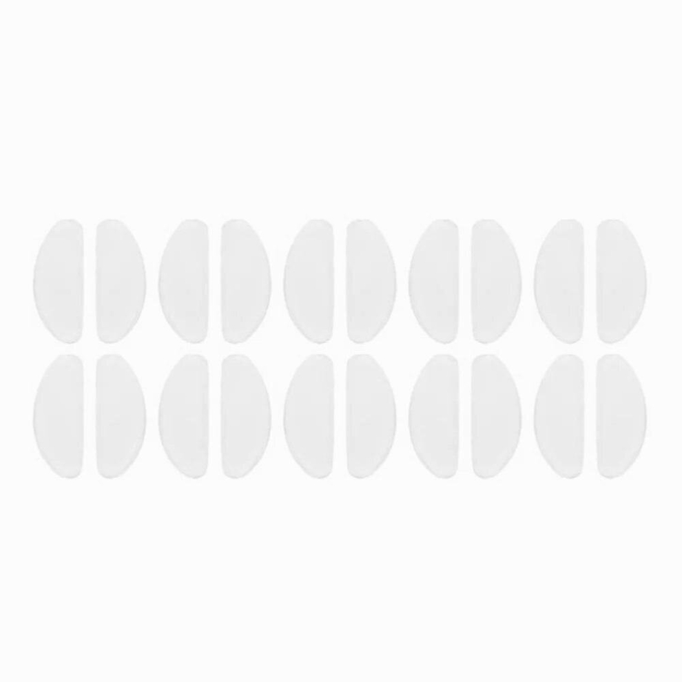 10 Pair Glasses Nose Pads Adhesive Silicone Nose Pads Non-slip Thin Nosepads for Glasses Eyeglasses Sunglasses