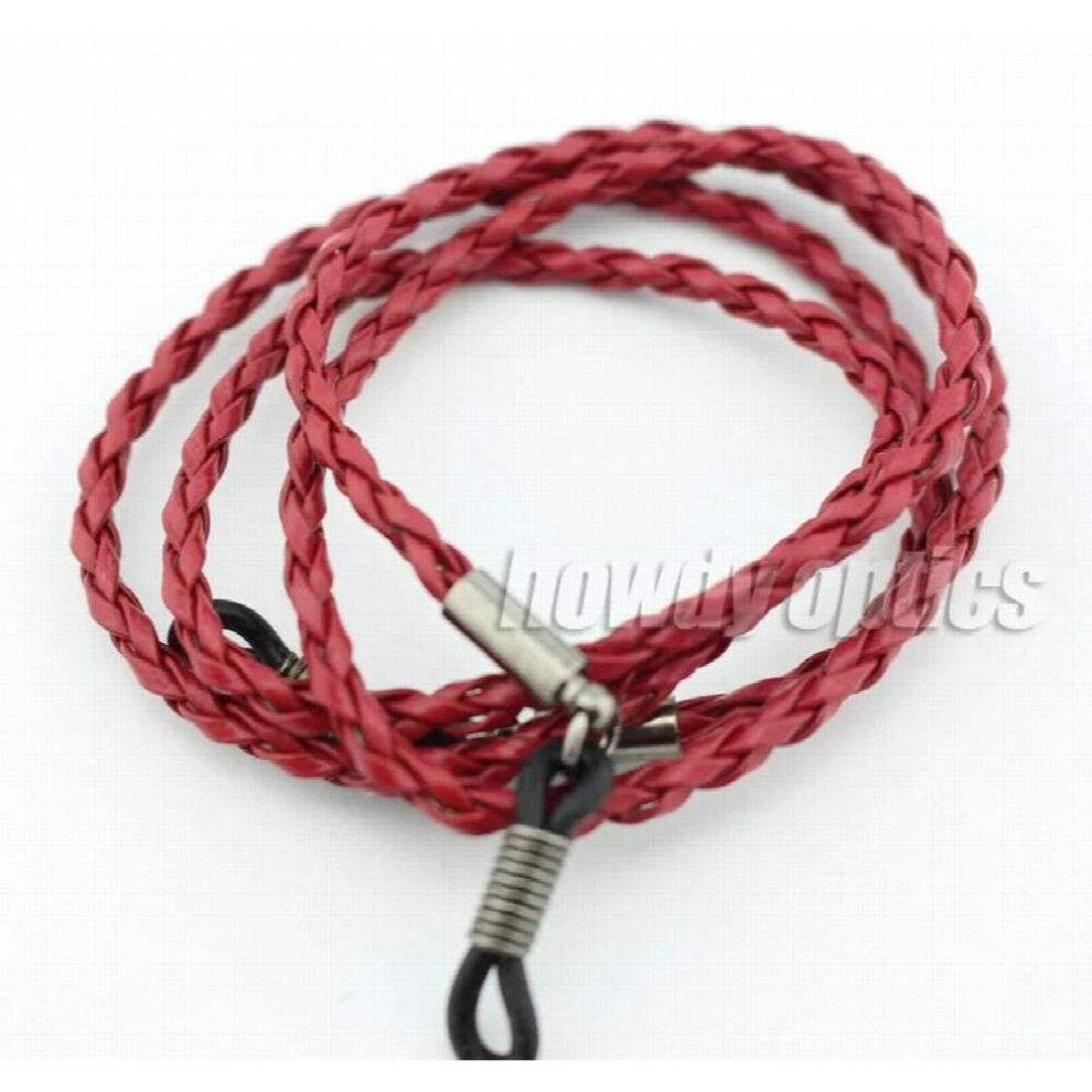 Multicoloured Dh017 10Pcs Pu Woven Sunglasses Glasses Eyeglasses Cord Chain Eyewear String Holder 5 Colors
