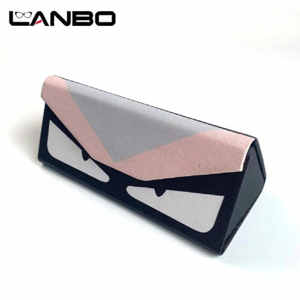 Portable Triangle Sunglasses Box Folding Cartoon Animal Waterproof Strong Magnet Eyewear Case Glasses Protective Organizer