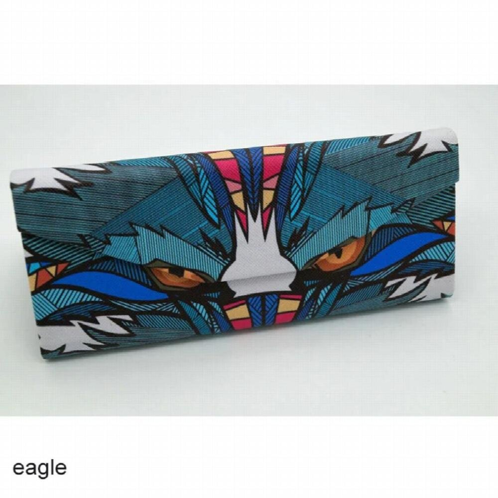 Q Eyeglasses Box Glasses Case PU Leather Portable Triangles Foldable Sunglasses Accessories Cartoon Animal Protective