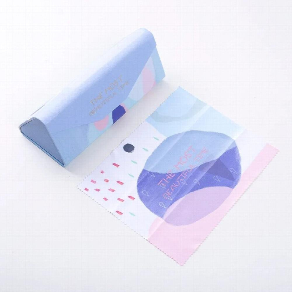 Top-grade PU Unicorn Spectacle Cases for Eyeglasses Folding Sunglasses Box Bag Portable Triangle Eyewear Protector