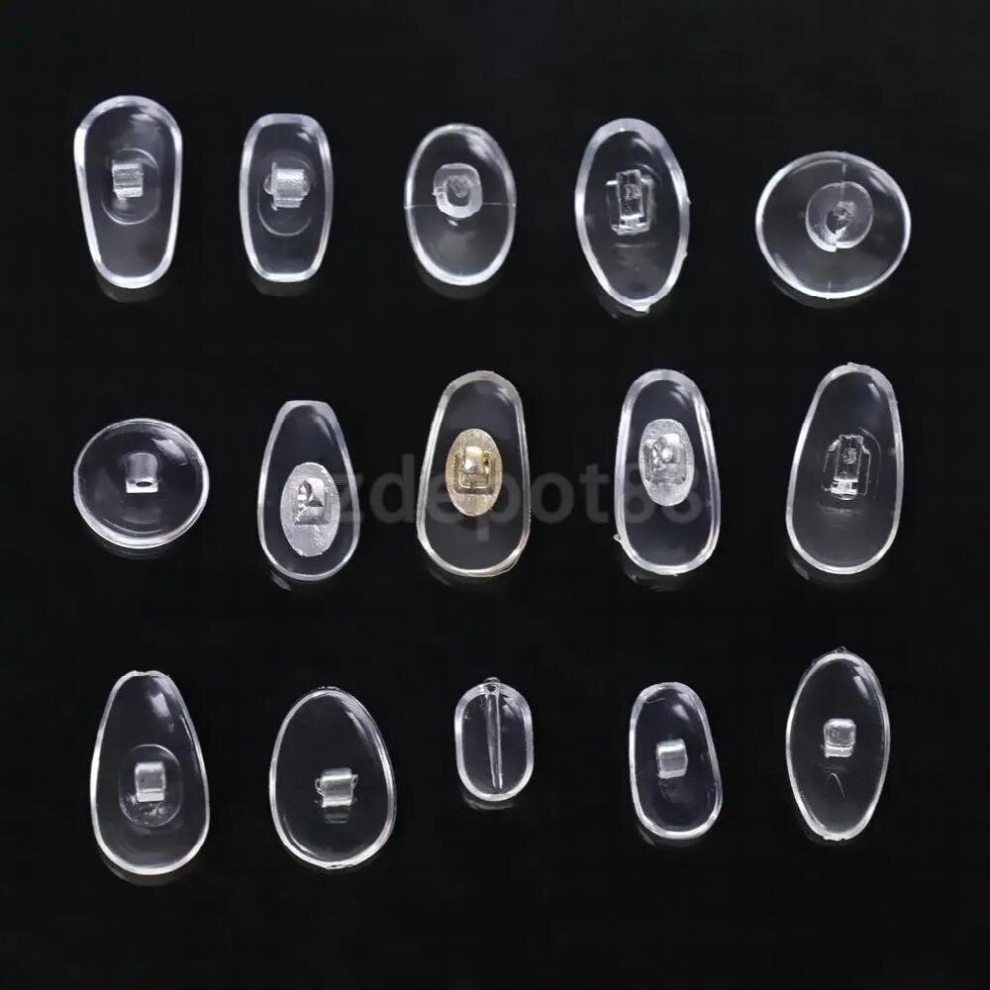 300pcs Silicone Eyeglass Sunglasses Reading Glasses Spectacles Screw On Nose Pads with Box