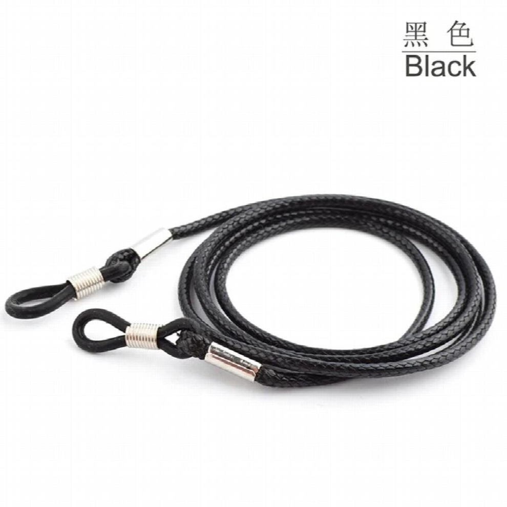 Black 10Pcs Wax Eyeglass Cord Sunglasses Neck String Cord Eyewear Lanyard Holder