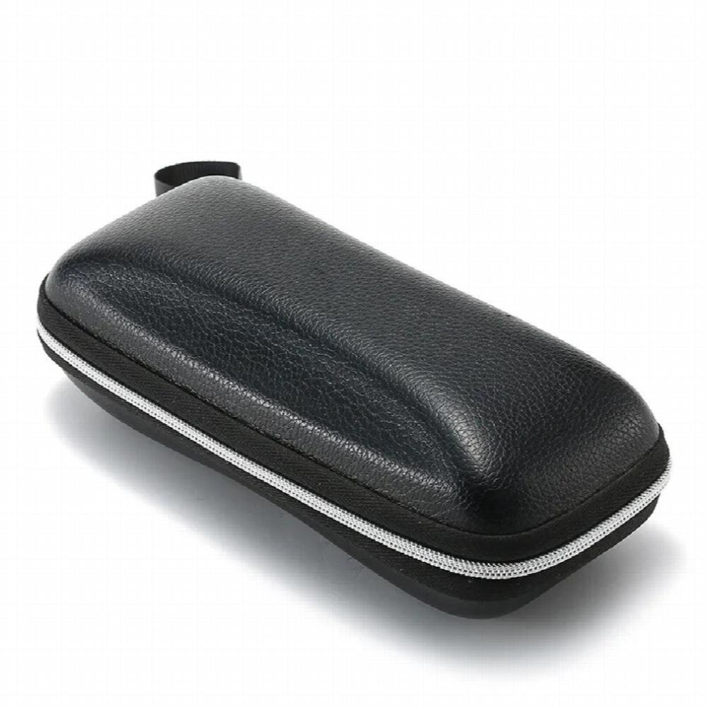 Elbru Protable Rectangle Zipper Sunglasses Cases Hard Eyeglasses Case Leather Protector Box Soft Cloth Eyewear Bags