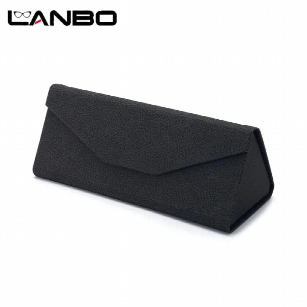 Portable Triangle Sunglasses Box Folding PU Waterproof Strong Magnet Eyewear Case Glasses Protective Organizer Solid