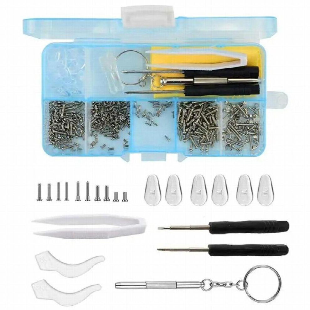 1 Set Sunglasses Eyeglass Screw Screwdriver Kit Replacement Screws Sets Nuts Nose Pad Repairing Accessories 885672086510