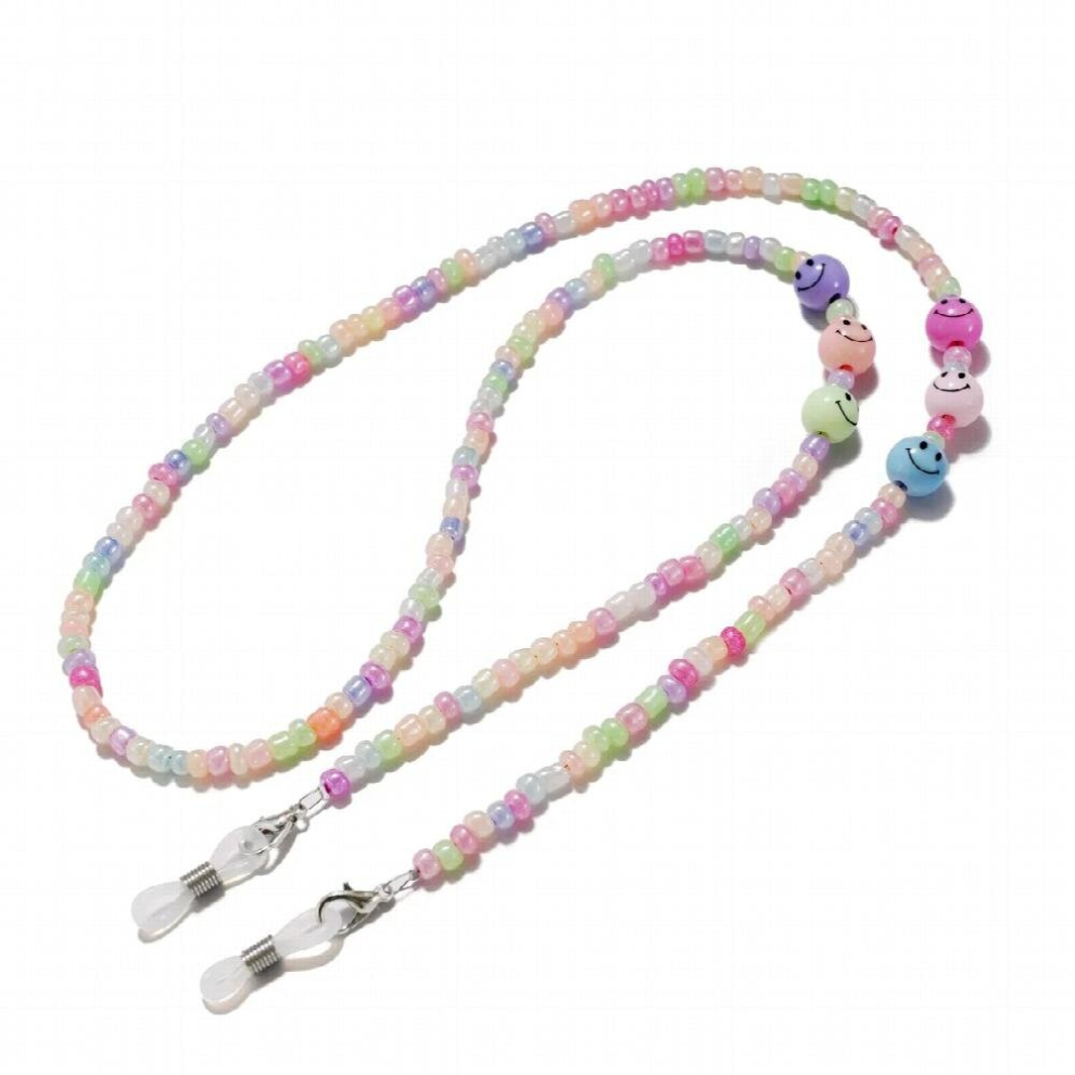 Colorful Beaded Eyewear Chain Anti Drop Lanyard Eyeglasses Hanging Rope Sunglasses Cord Accessory