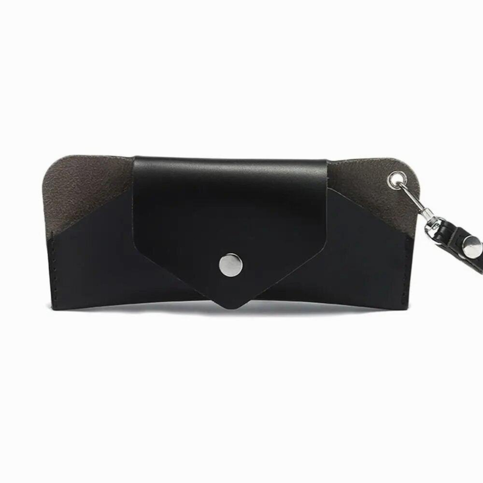 Portable Glasses Bag Eyeglasses Case with Handle Hanging Wrist Sunglasses Storage Box PU Leather Myopia Eyewear Pouch