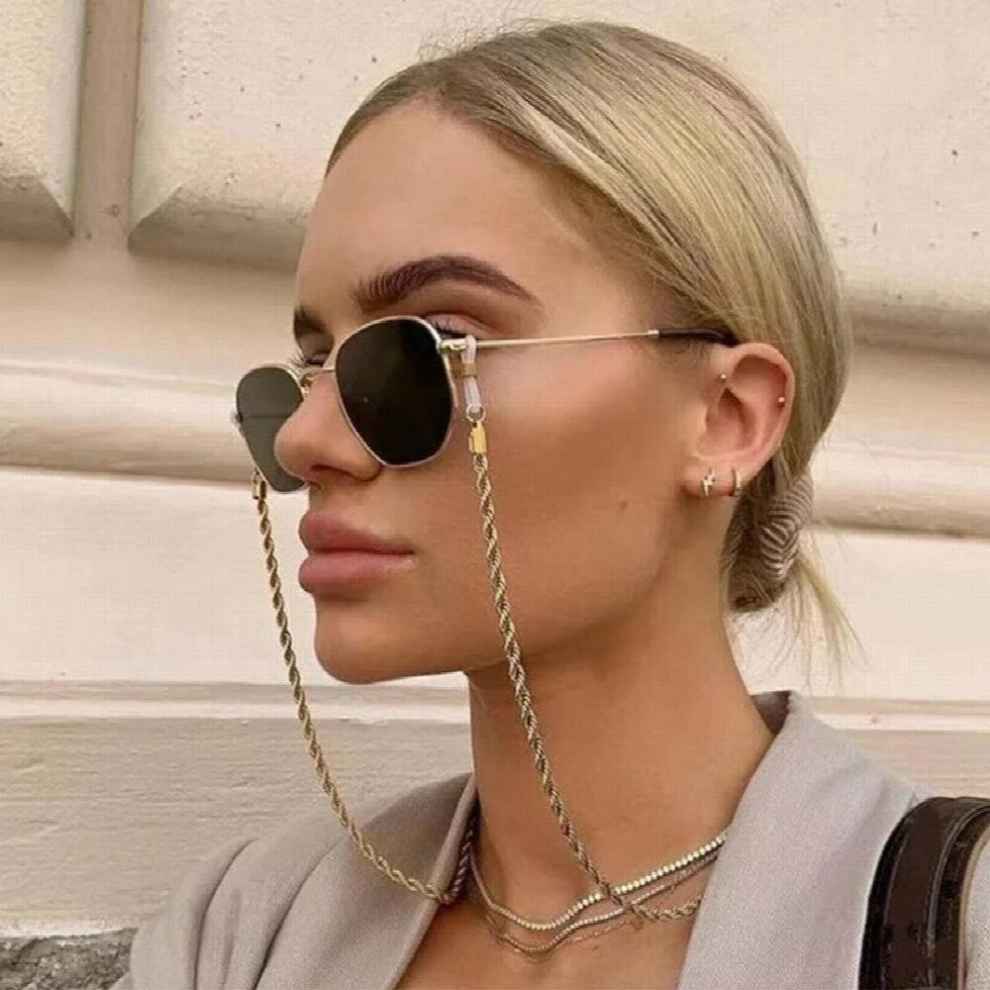 Silver Reading Glasses Chain For Women Metal Sunglasses Cords Eyeglass Lanyard Hold Straps Eyewear Retainer