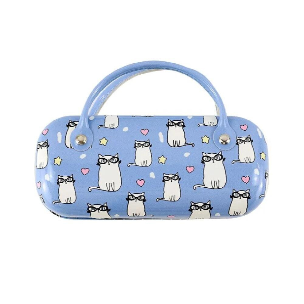 Print Cartoon Girls Glasses Cases with Lanyard Sunglasses Bag Eyewear Box Eyeglass Cases Unisex