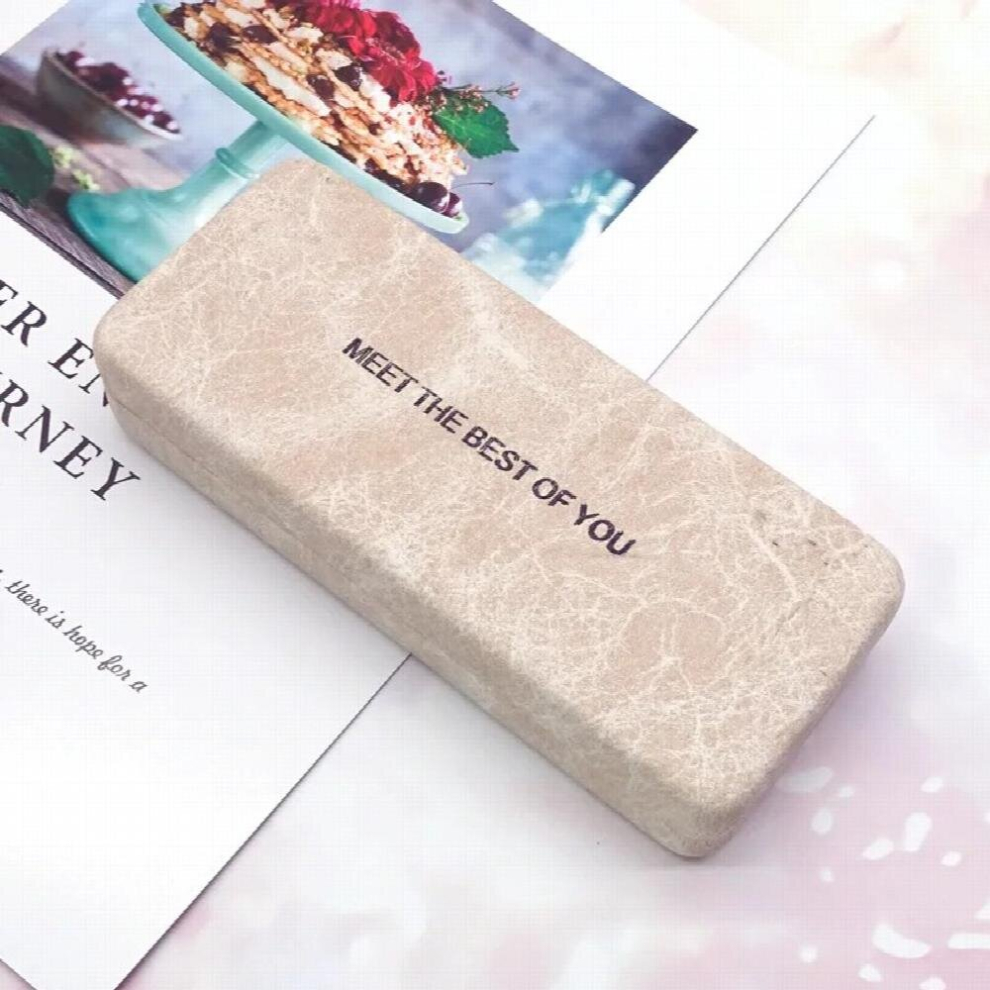 1Pc Unisex Leather Glasses Case Hard Frame Waterproof Eyewear Cases Sunglasses Reading Glasses Box Spectacle Eye Contacts Case