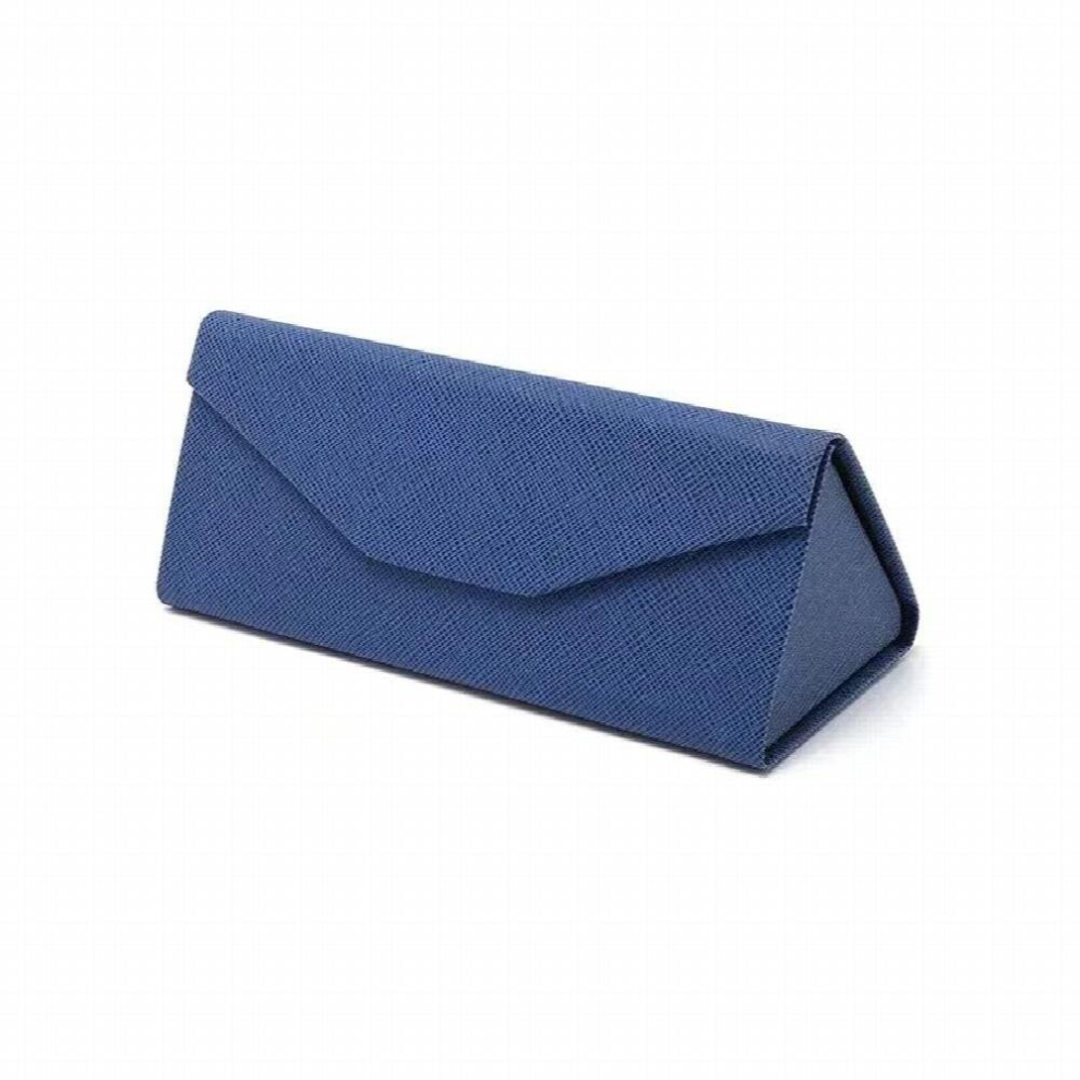 Foldable Sunglasses Case Women Spectacle Case Reading Glasses Box Eyewear Triangle Container Protective Covers Leather