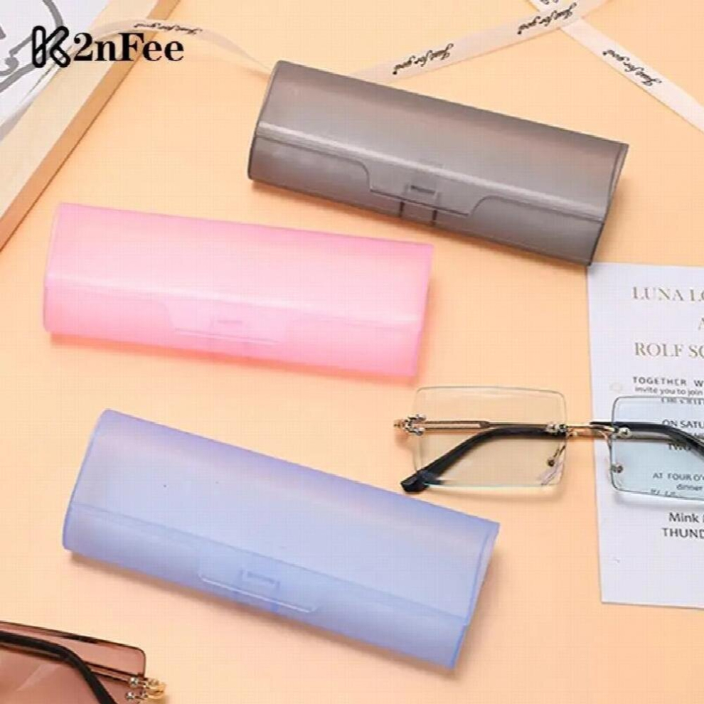 1PCS Random Portable PVC Transparent Eyeglasses Case Sunglasses Case Creative Personality Plastic Glasses Storage Box