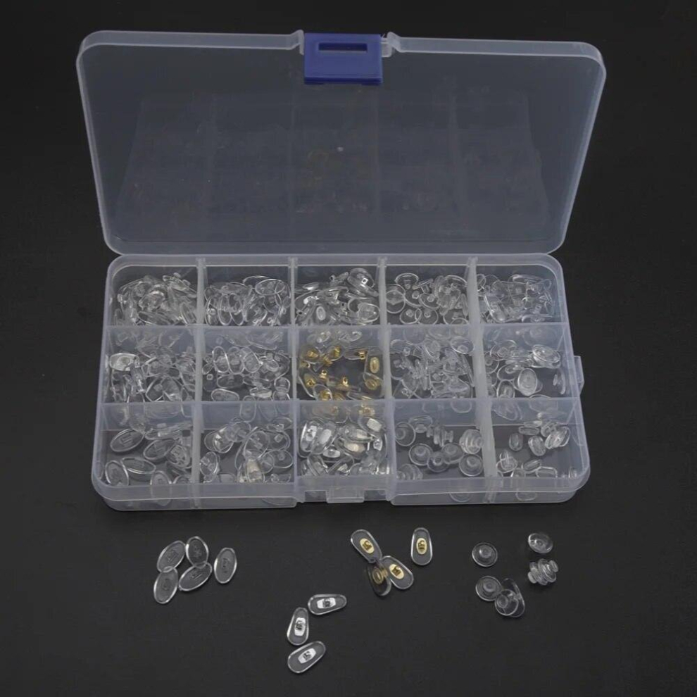 Repair Tool Clear Sunglass Kit Eyeglass Non Slip Push In Transparent Screw On Eyewear Glasses Nose Pads Practical