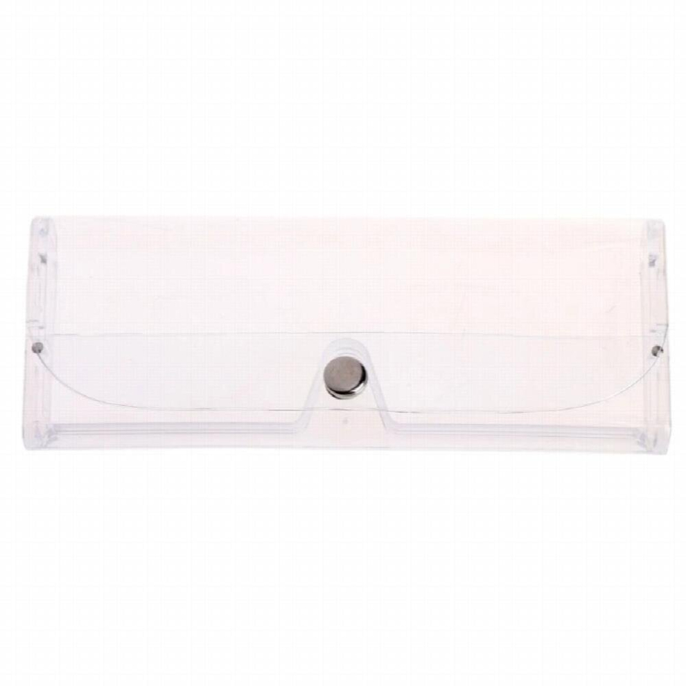 White Stylish Transparent Eye Glasses Sunglasses Soft Case Box Portable Protector Holder