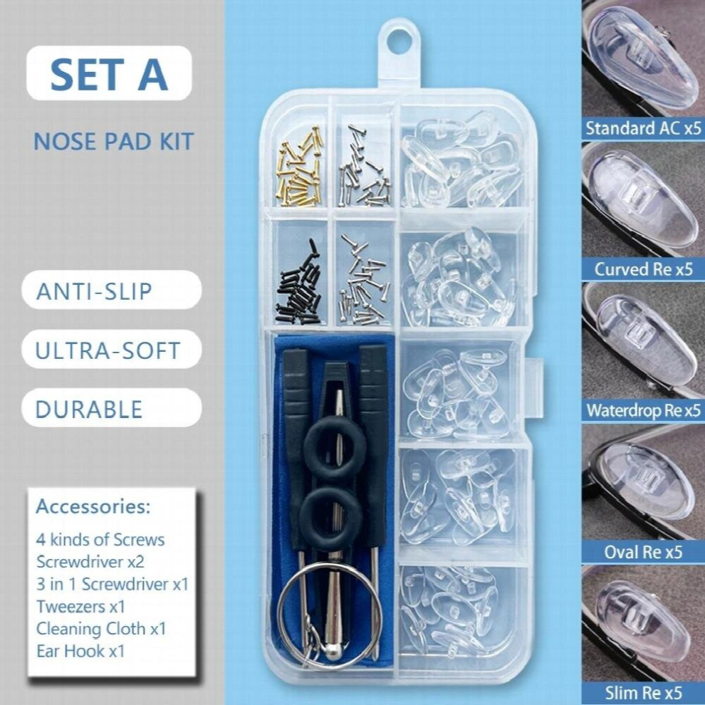 Multicoloured Silicone Nose Pads For Eyeglasses Soft Nose Pads For Glasses Sunglasses Screws For Glasses Repair Kit