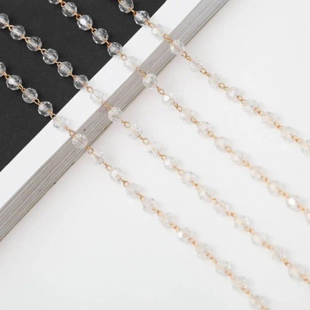 Sunglasses Lanyard Strap Necklace Crystal Beads Eyeglass Eyewears Glasses Chain Cord Holder Neck Ropes