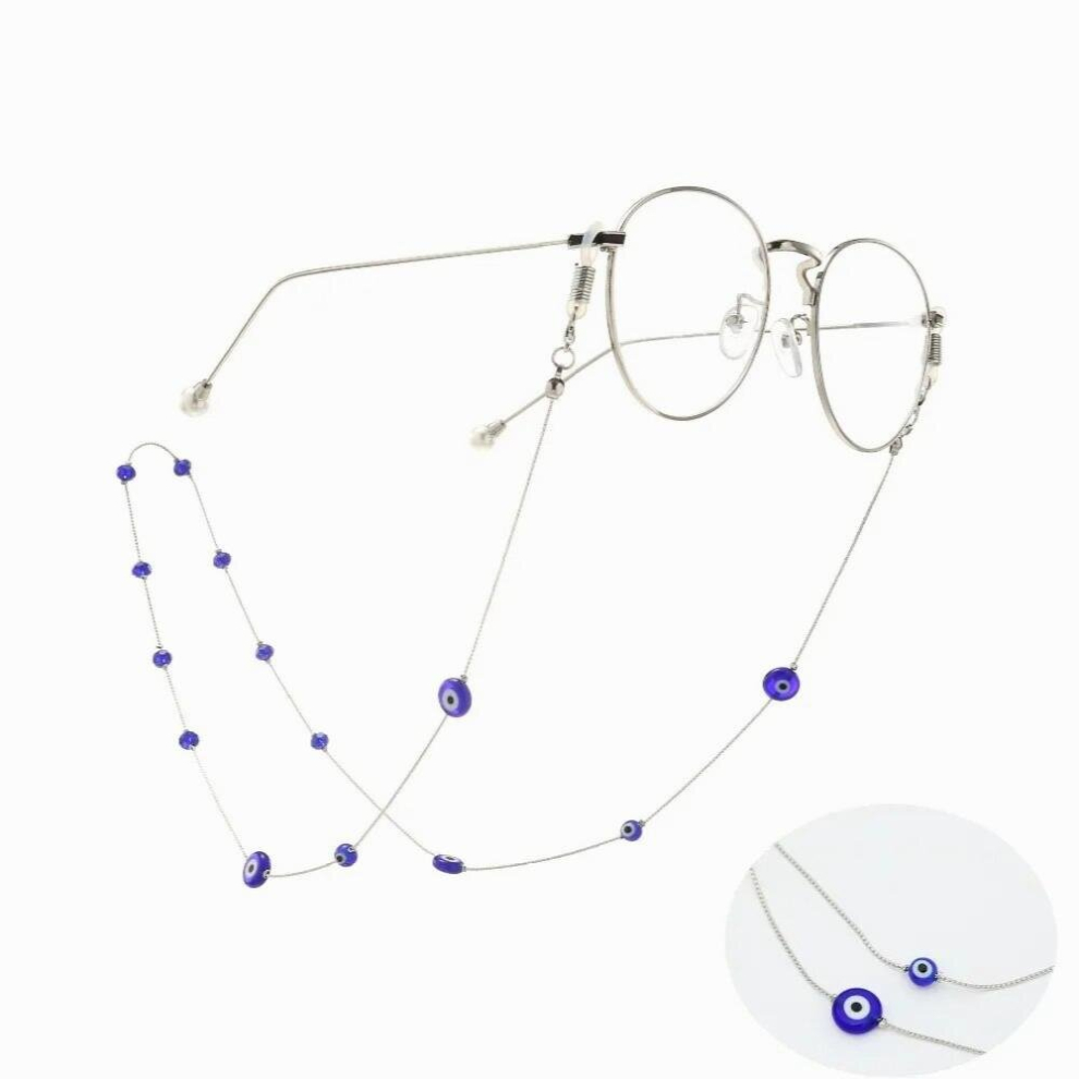 Multicoloured Crystal Beads Glasses Lanyard Rope Evil Eye Eyeglasses Cord Sunglasses Strap Holder Neck Band For Eyewear